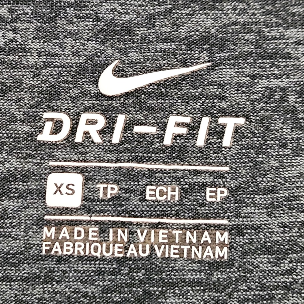 Nike Dri-FIT T-Shirt Womens XS Grey Heathered Scoop Neck Athletic Workout Top - Picture 7 of 8